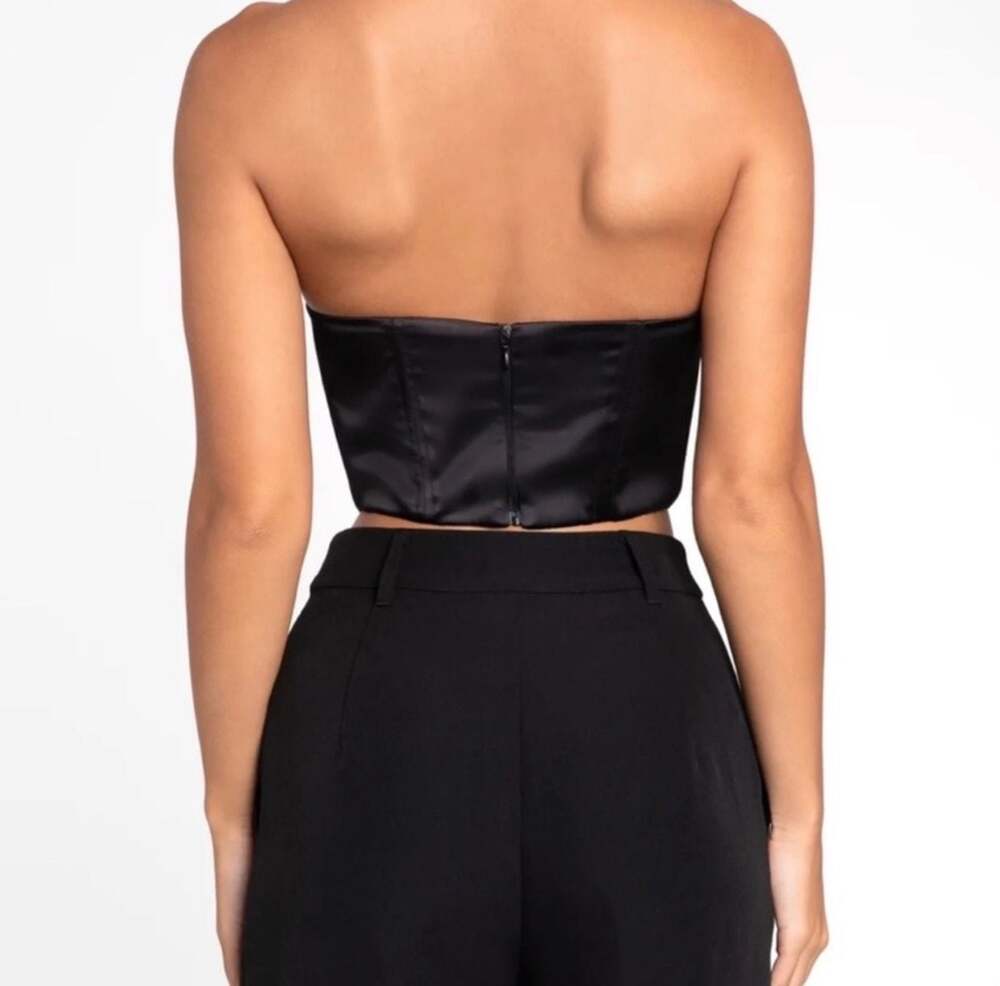 Heiress Beverly Hills Black Plunge Corset Top XXS - Picture 2 of 14